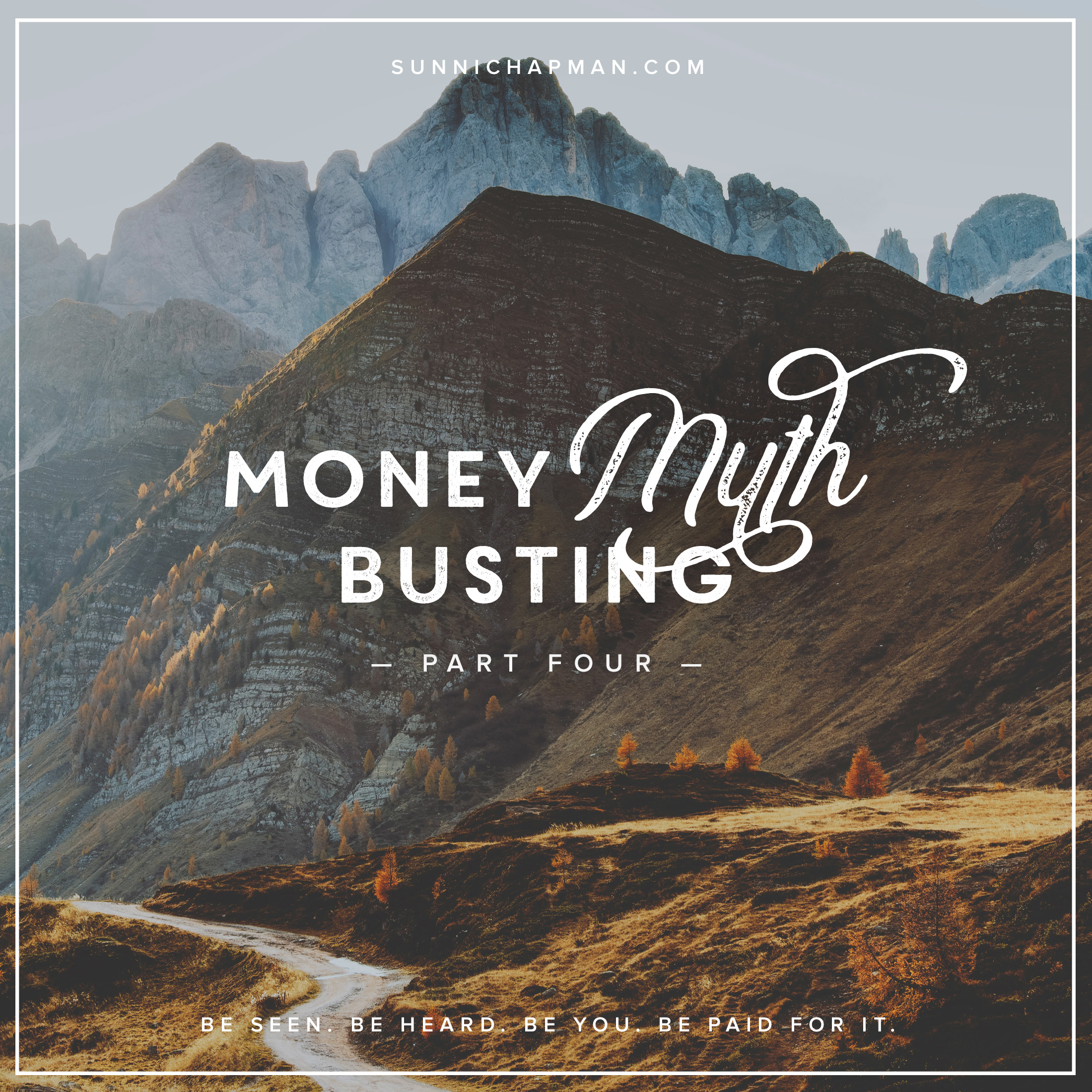 Rocky mountains and text Money Myth Busting